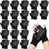 Sweet Plus Fingerless Work for Gardening and Smartphone Use with 20 Gloves, Thin, Breathable, Sweat-Wicking, (Black, 5-Fingerless, Elastic, Pairs)