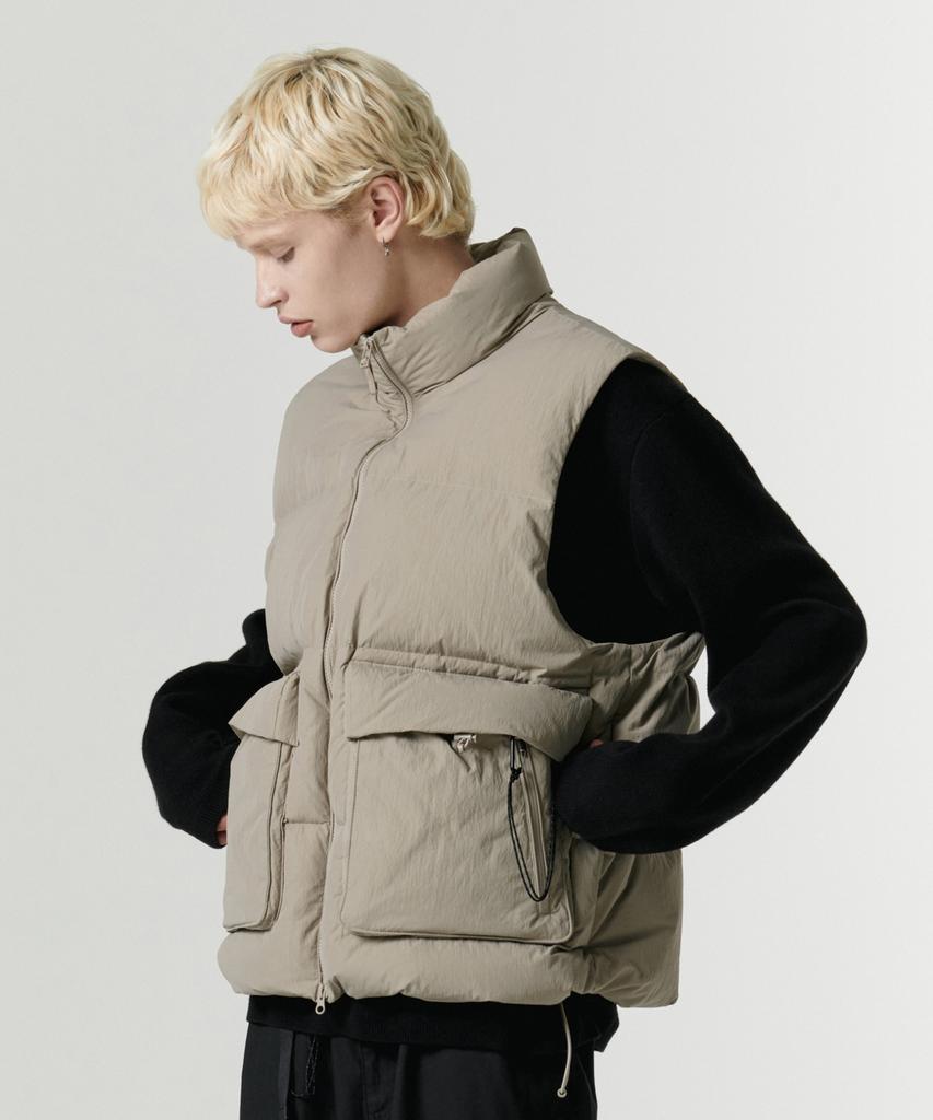 Musinsa Standard [City Leisure] Down Padded Vest [Grayish Beige]