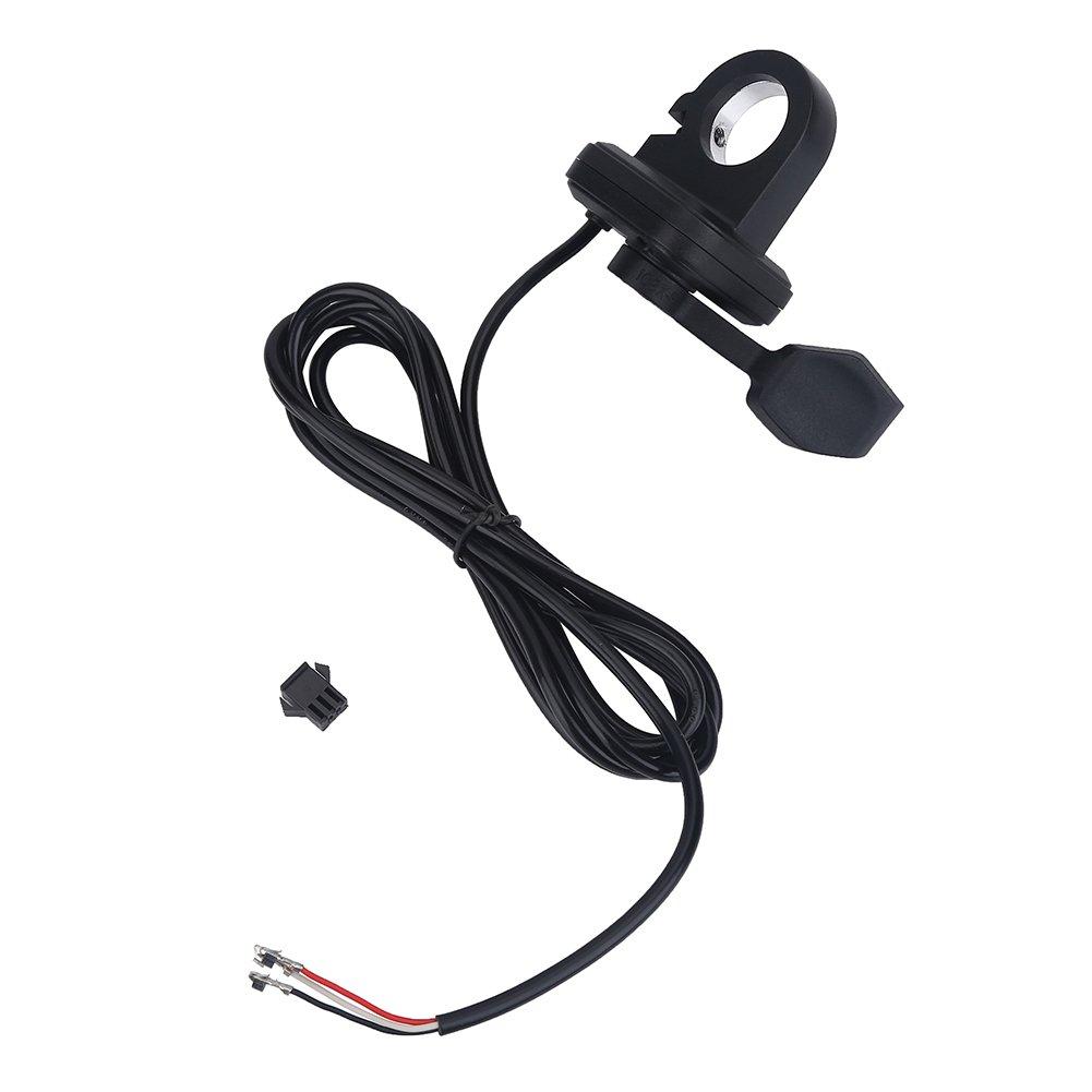 Scooter Electric Bike Throttle Twist Thumb Throttle Speed Control Speed Control Left/Right Handle Easy Installation Black (Right)