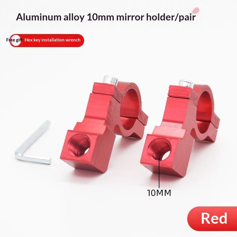 2Pcs Motorcycle Mirror Mount Aluminum Alloy Universal Bracket 8/10Mm Handlebar Rearview Holder For Cycling Commuting Riding