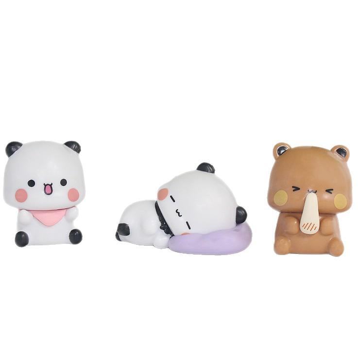 8pcsSet Bubu Dudu Figure Toy Bear Panda Mini Figurine Desktop Model Ornaments Toys Boys Girls Christmas Gifts