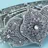 Waist Belt and Chest Jewelry Set for Women, Ornate Filigree Zinc Alloy Costume Accessories for Stage and Ceremony