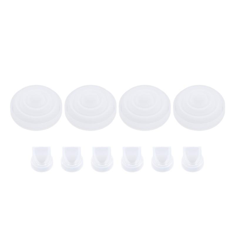 6pcs Duckbill Valves And 4pcs Membrane Prevents Backflow Washable Compatible Breastpumps Parts For M5
