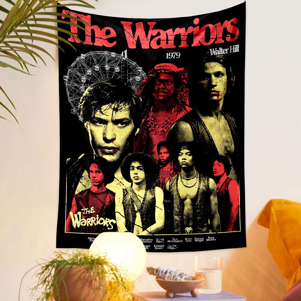 The Warriors 1979 Tapestry Wall Hanging, Walter Hill Gang Movie Art, Retro Cult Wall Decor for Bedroom Man Cave