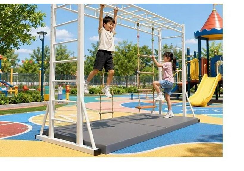 Movable Indoor/Outdoor Children's Cloud Ladder Climbing and Pull-up Frame for Kindergarten Fitness