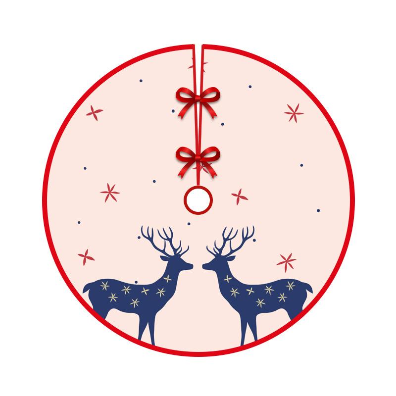 Christmas Tree Skirt Craft Christmas Decorations Cartoon Print Ornaments Christmas Supplies