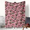 1PC Blanket Nordic INS Style Flowers Flannel Thin Blankets for Home Car Naps Camping Festival Gift Perfect Gifts Four Season Use