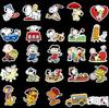 100 Cute Snoopy Anime Waterproof Stickers for Club and More Stickers, Suitcases, Motorcycles, Helmets, Activities,
