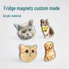 Custom 3D Acrylic Refrigerator Magnets with Photos of Pets, Kittens, and Dogs - High-End Soft Magnetic Design