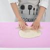 Household Silicone Non-Stick Baking Mat with Scales Rolling Dough Pad Kitchen Baking Tools(Pink 45x65cm)