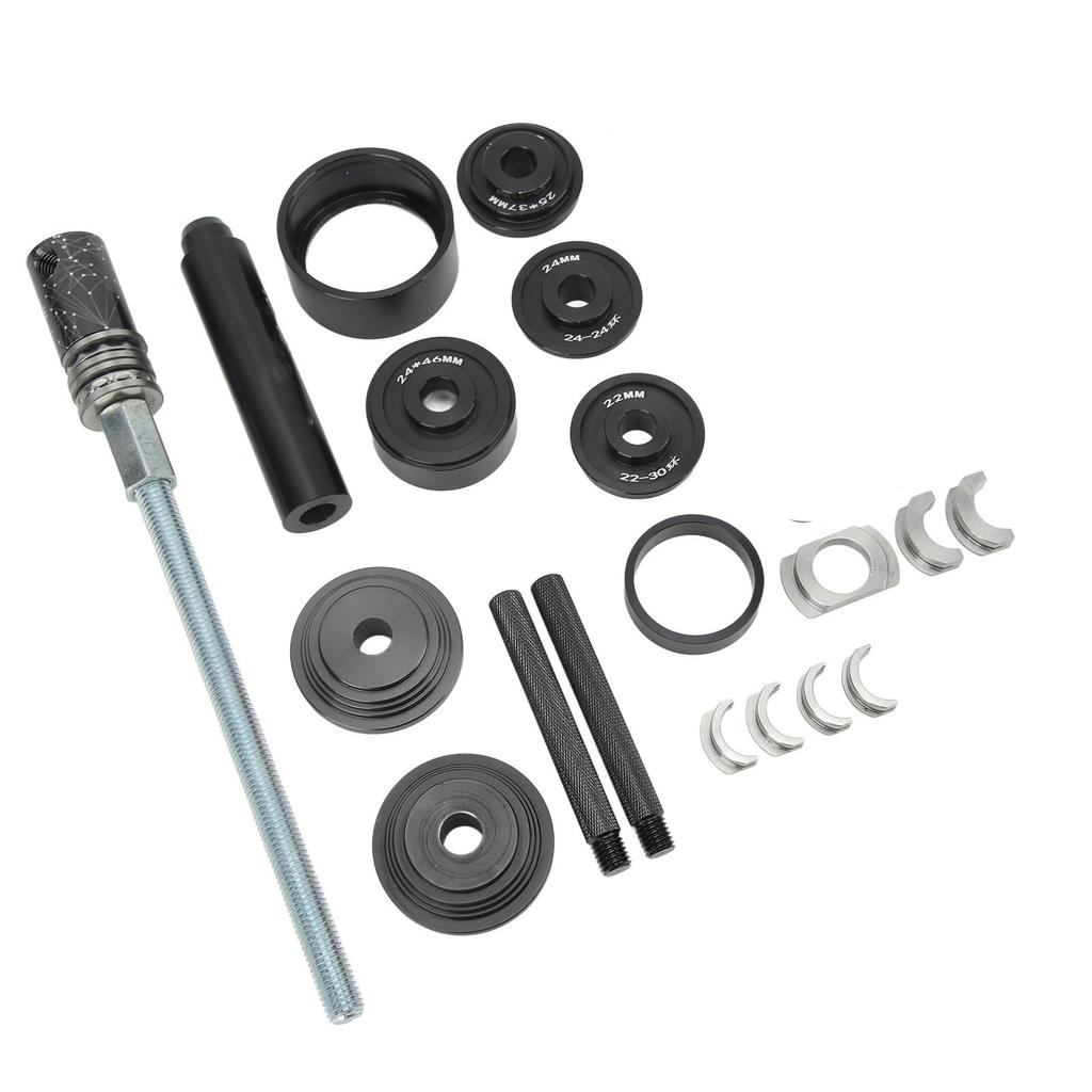 LeBycle Bike Bottom Bracket Install and Removal Tool Kit Aluminum Alloy Press In Center Shaft Bearing Tool Stay Bar Nut