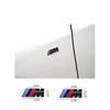 2x BMW M Sport Znak Lesklý Černý Samolepka Boční Křídlo Blatník Znak 45x15mm