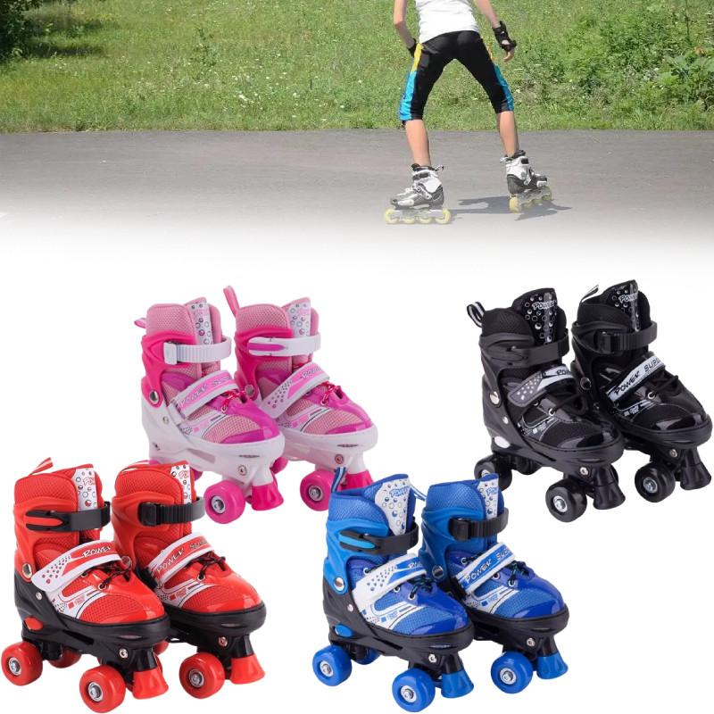 Adjustable Roller Pvc Skates For Kids With Brakes Wheels Safe Design Outdoor