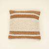 Beige/Ivory Handwoven Cushion -Soft Decorative Throw Pillow for Sofa, Bed, and Accent Chair