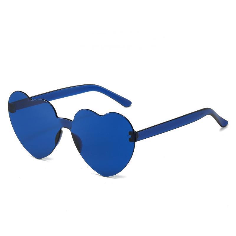 Trendy Heart-Shaped European-American Sunglasses for Women - Masquerade Party & Fun Glasses