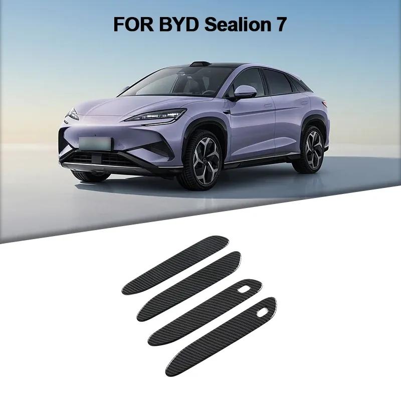 Car Door Handle Door Cap Cover Sticker For BYD Sealion 7 SeaLion 07 EV 2024 2025 LHD RHD Car Accessories