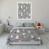 Seagull Print Home Decor Set Bedding Set with 1 Duvet Cover 2 Pillowcases Single Double King Queen, Gift