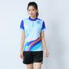 Unisex Badminton Sport Shirt Quick-Dry Breathable Mesh Half-Zip Top Tennis Volleyball Running