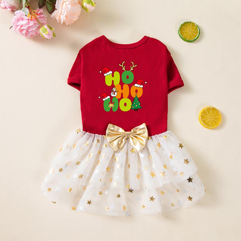 

1 шт. Рождественская зимняя одежда для питомцев, платье на двух лапах для собак, кошек, полиэстеровая ткань, праздничный наряд, принадлежности для украшения собак 29X32x23cm