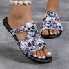 2024 Summer Women's Breathable Roman Style Color Block Sandals: European & American Flat Slippers
