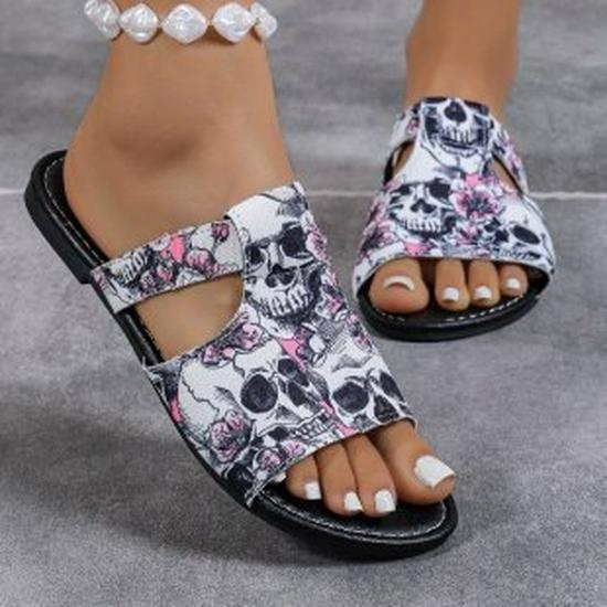 2024 Summer Women's Breathable Roman Style Color Block Sandals: European & American Flat Slippers