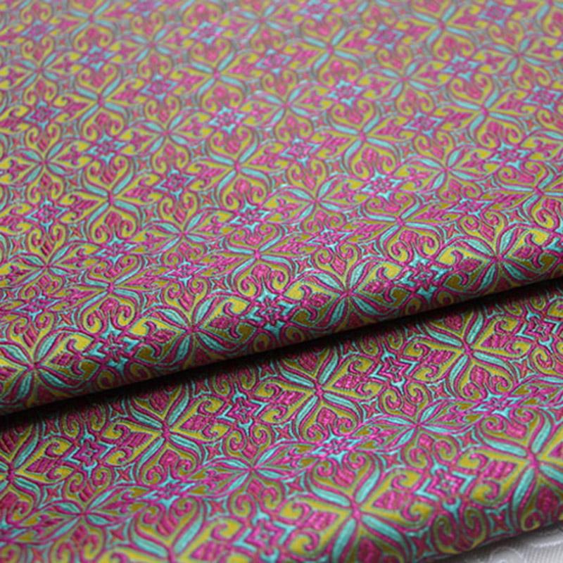 75*50Cm Brocade Jacquard Chinese Style Vintage Fabric Satin Cheongsam Jacket Mongolian Robe Stage Clothing Bag Fabric Sewing Diy