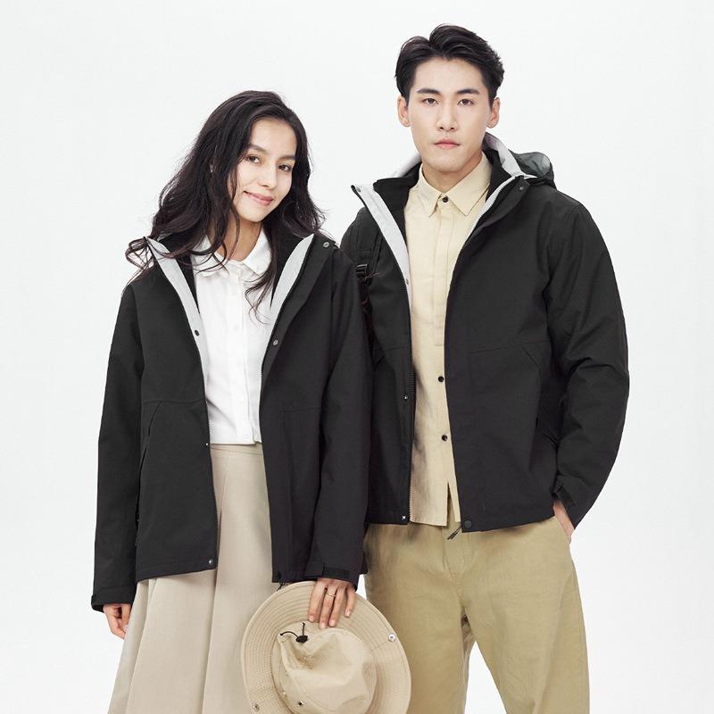 Rainstorm-proof Glue-pressed Jacket Men's Advanced Sense Three-in-one Three-proof Couple Jacket Women
