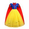Girls' Summer Puff Sleeve Princess Dress - Snow White & Frozen Theme Net Yarn Dress