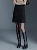 Little Coco Stylish Sequined A-line Mini Skirt, Winter 2025, High-Waisted, Slimming, Elegant, Hip-Hugging for Commuting