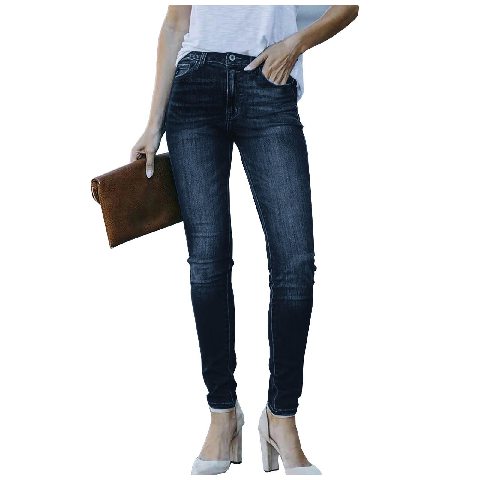 

Женские брюки, джинсы свободного кроя с множеством карманов, эластичные джинсовые брюки с карманами, брюки XL