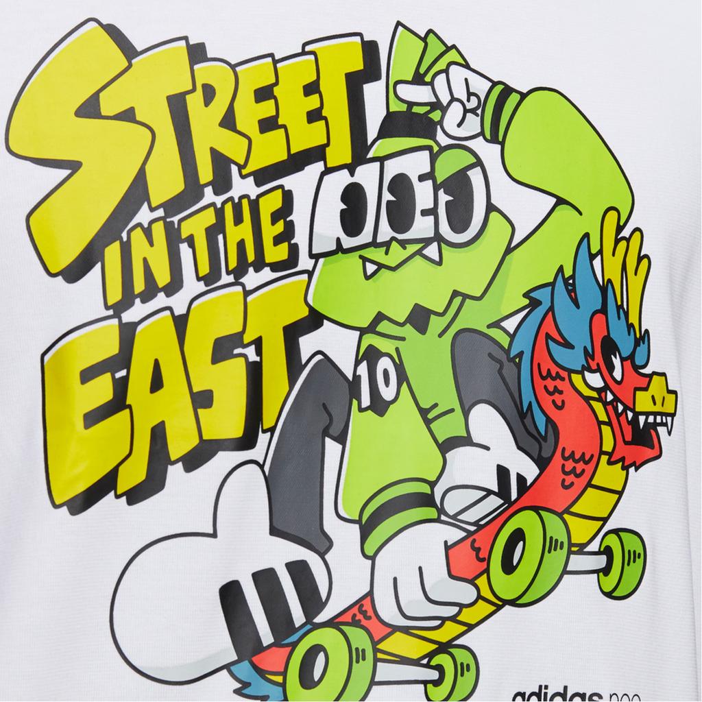 Adidas Neo Cartoon Print Sports Straight T-Shirt Men Tops White GS2588