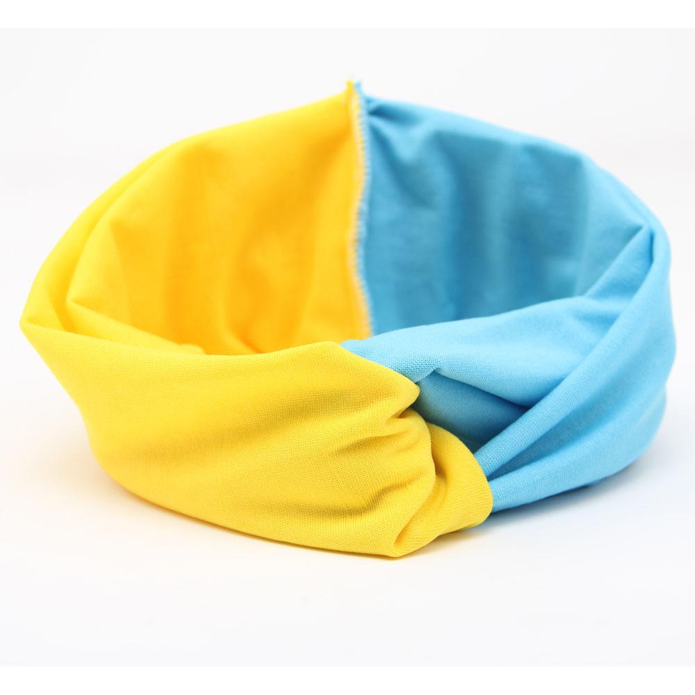 

Женская милая и красивая широкая боковая повязка на голову контрастного цвета, эластичная повязка на голову в тон, эластичная повязка на голову с перекрестием