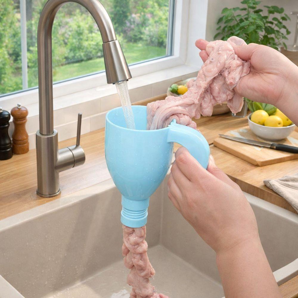 Food-Grade Pork Intestine Cleaner Machine Handmade Pig Intestine Funnel Food Processing