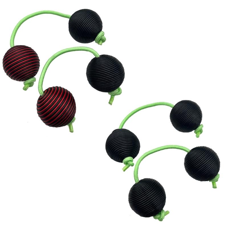Aslatuas Globo Ritmico, Uova Musicali Shaker Sonaglio Zucca Doppia Asalato Tamburo a Dita Globo, Set Sonaglio Shaker Africano nero/rosso
