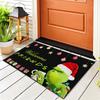 Grinch Christmas Doormat Non-Slip Floor Mat Entryway Hallway Living Room Holiday Decor Square Washable Rug