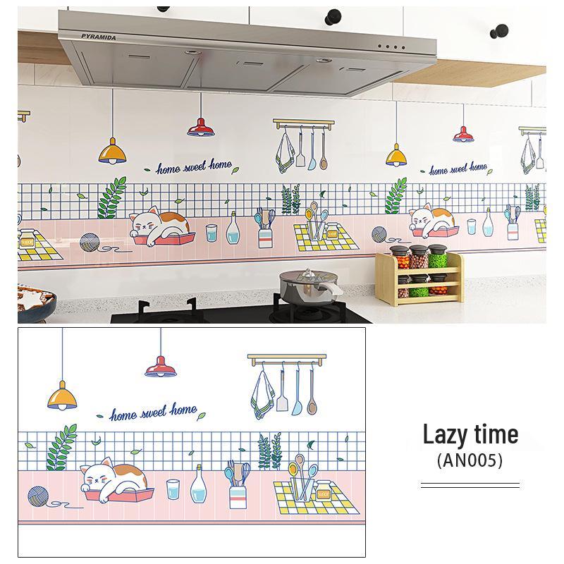 Thickened Cartoon Pet Self-Adhesive Waterproof Kitchen Wall Sticker