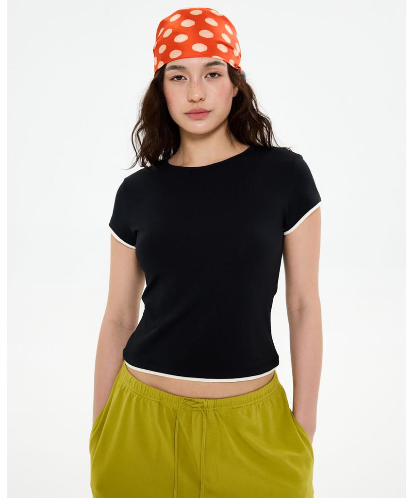 Jinokio (W)All Day Slim Fit Layered Top (Black)