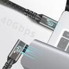 90 Degree USB C Data Cable 40Gbps Synchronized 8K UHD Display Suitable for Laptops Tablets Rapid Charging Data Transfer