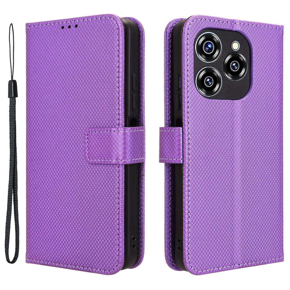 Etui dla Oukitel C50 Skórzane PU Tekstura diamentowa Portfel Pokrowiec na telefon