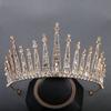 New Round Bridal Crown European and American Baroque Rhinestone Crown Wedding Dress Crown Cake Crown