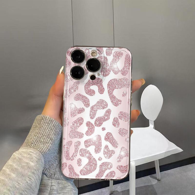 Pink Panther Transparent Phone Case for iPhone 17E 16 16e 15 14 13 12 11 Pro Max 14 Plus 17 Air Cute Soft Case Cover