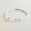 Foot Silver S999 Hollow Out Peace Plate Bracelet China-Chic New Chinese Versatile Women's Push Pull Sterling Silver Bracelet for Girlfriend