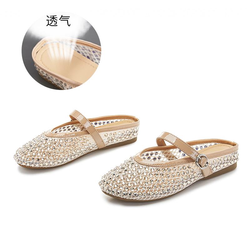 Baotou slippers go out and wear 2025 summer new fashion high-end semi-drag women's casual versatile breathable sandals