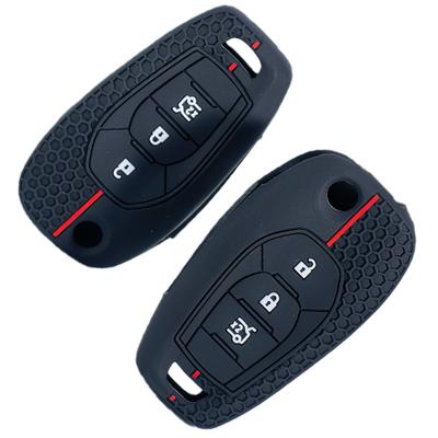 Silicone Remote Flip Car Key Case for Chevrolet Cruze Trax LS Badge Spark Sonic Aveo Tracker Onix RS Trailblazer Accessories Fob