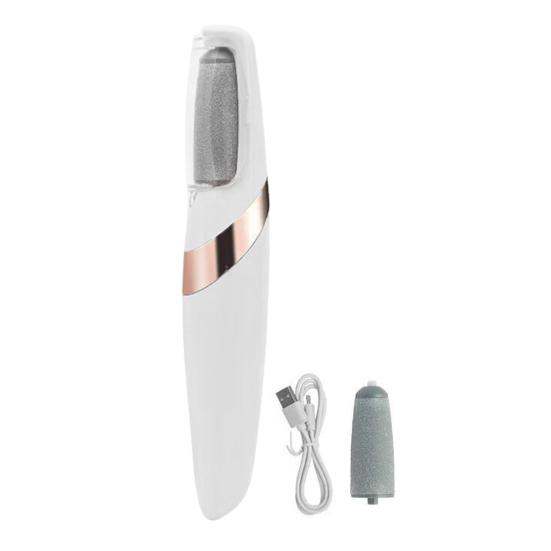 

Электрический инструмент для удаления мозолей на ногах, перезаряжаемая педикюрная палочка с грубыми абразивными частицами, беспроводной инструмент для педикюра для гладких пяток и кожи белый