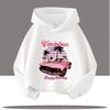 New Hip-hop Style Retro Car Cartoon Printed Children's Hooded Sweatshirt, Autumn and Winter Casual Top, Comfortable Clothing