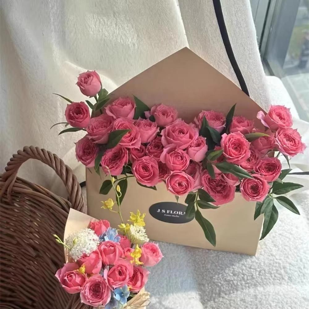 10PCS Folding Bouquet Packaging Box DIY Floral Arrangement Box Floral Shop Home
