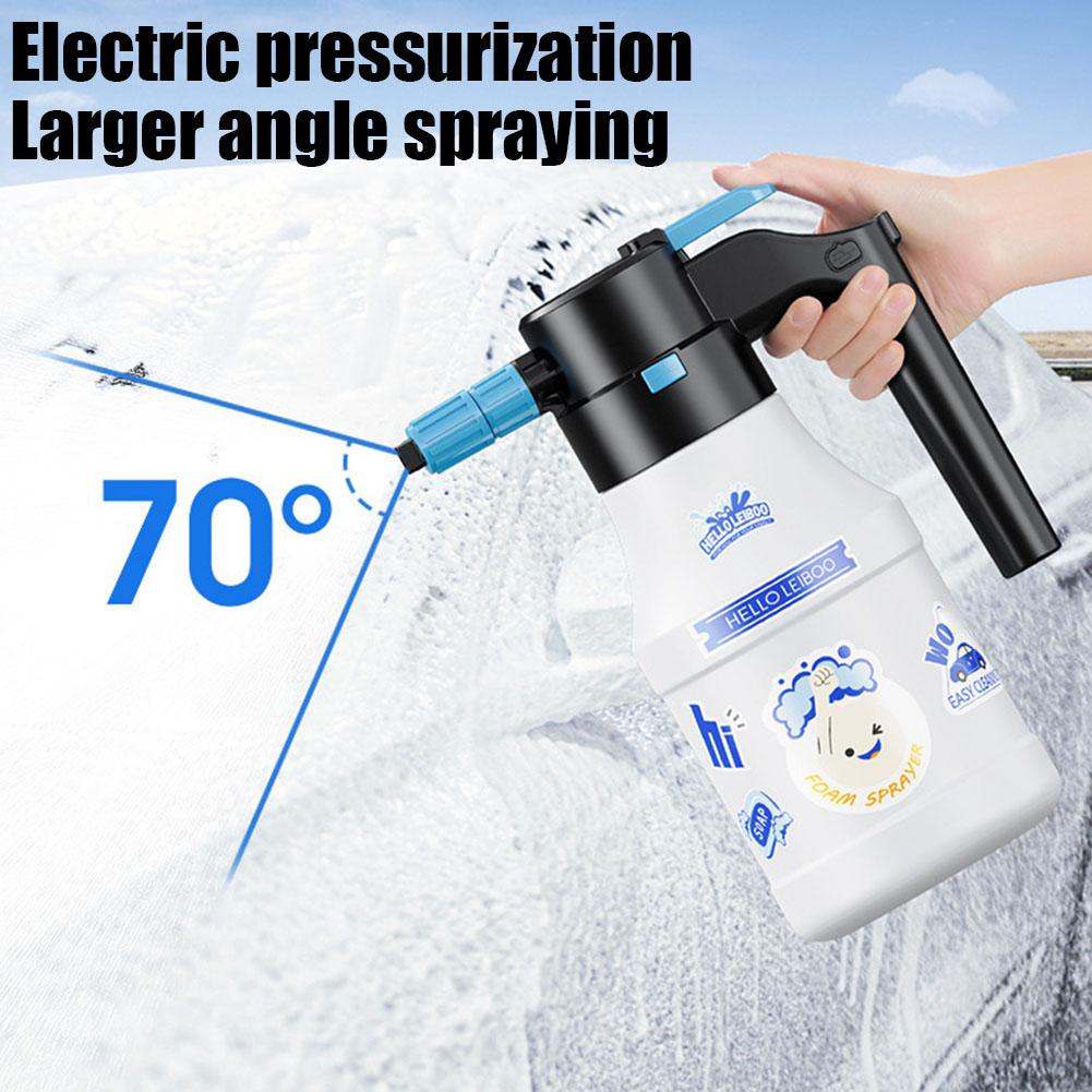 1.5L Electric Foam Sprayer Foaming Pump Sprayer, Car Wash USB Blaster Rechargeable Foam Sprayer Home Water Watering Snow Ca C2W4