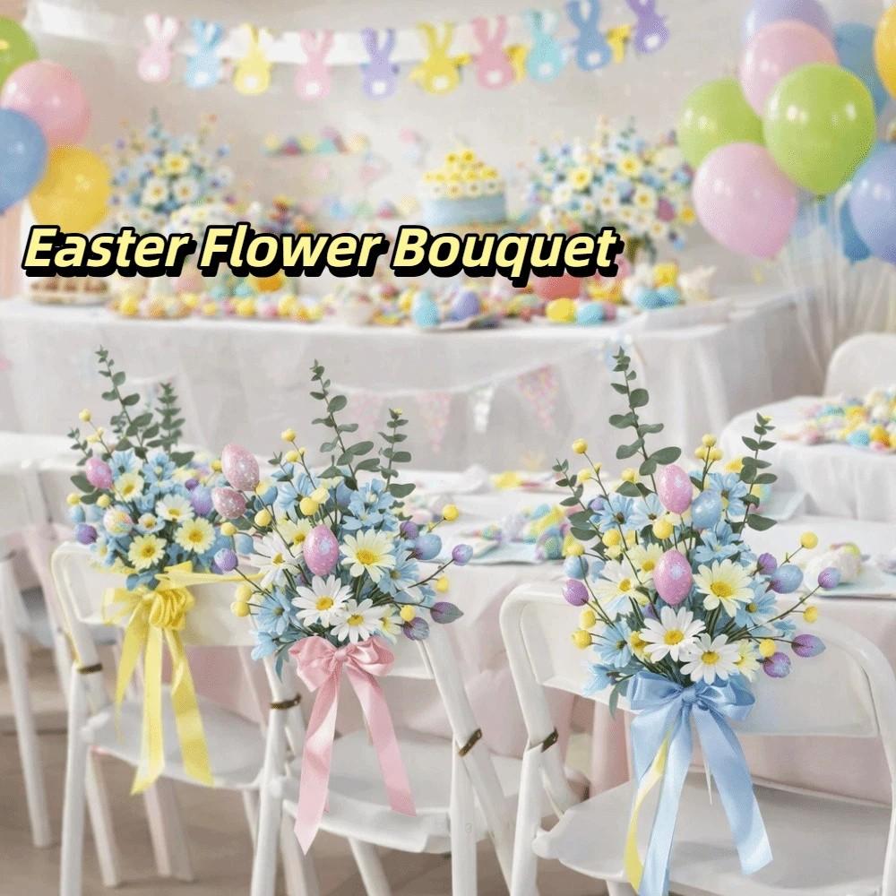 Floral Accent Realistic Easter Flower Bouquet Colorful Decorative Easter Egg Decor DIY Artificial Berries Floral Dining Table
