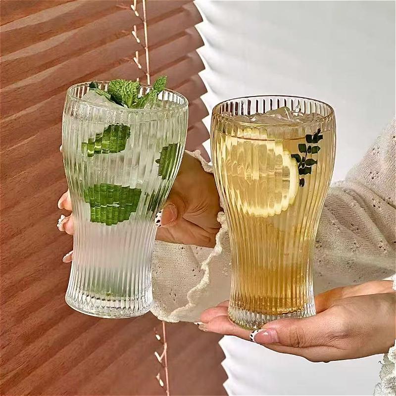 300ml Juice Beverage Cups Drinking Glasses Cold Drink Mug Creative Wine Glasses Simple Drinkware Multiple Styles of Beer Glass